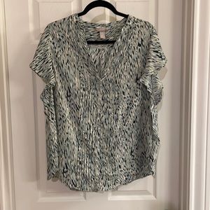 H&M green blouse